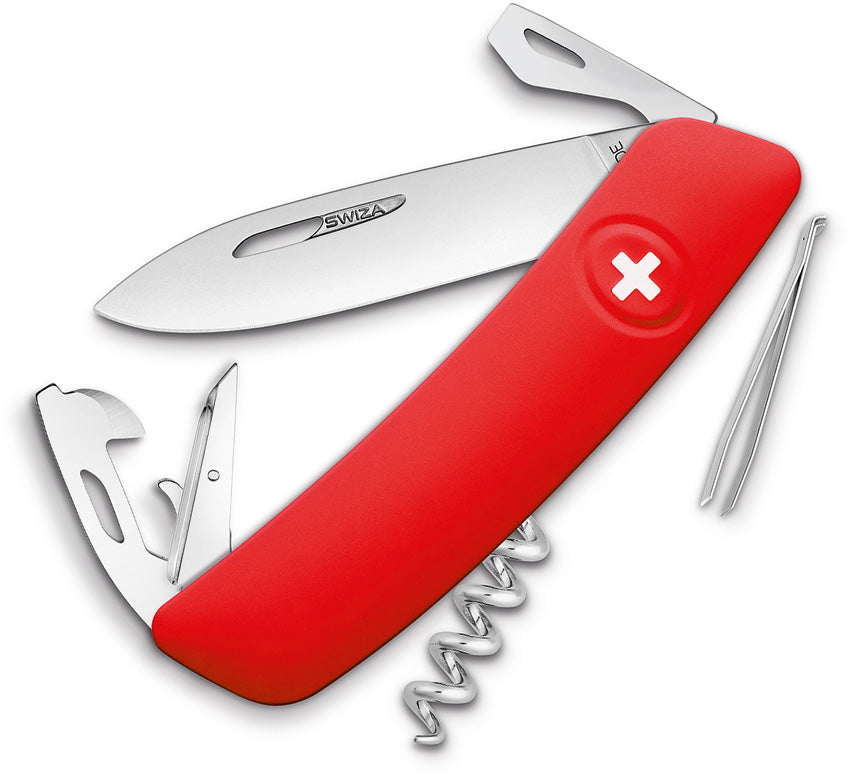 D03 Swiss Pocket Knife Red - SZA3000