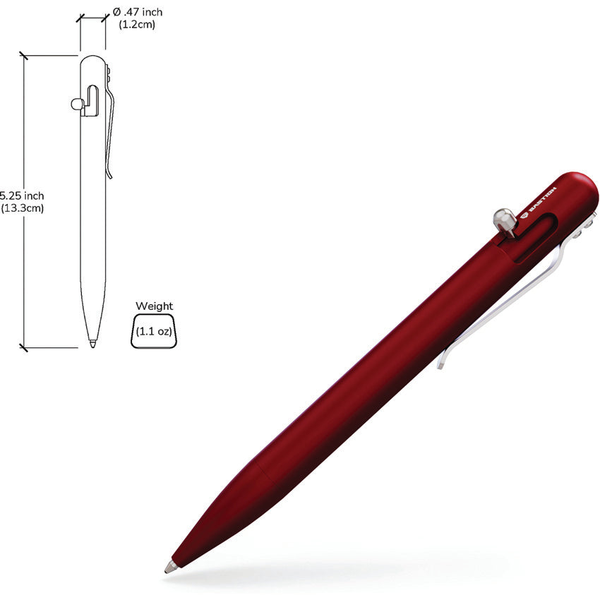 Bolt Action Pen Aluminum Red - BSTN249R