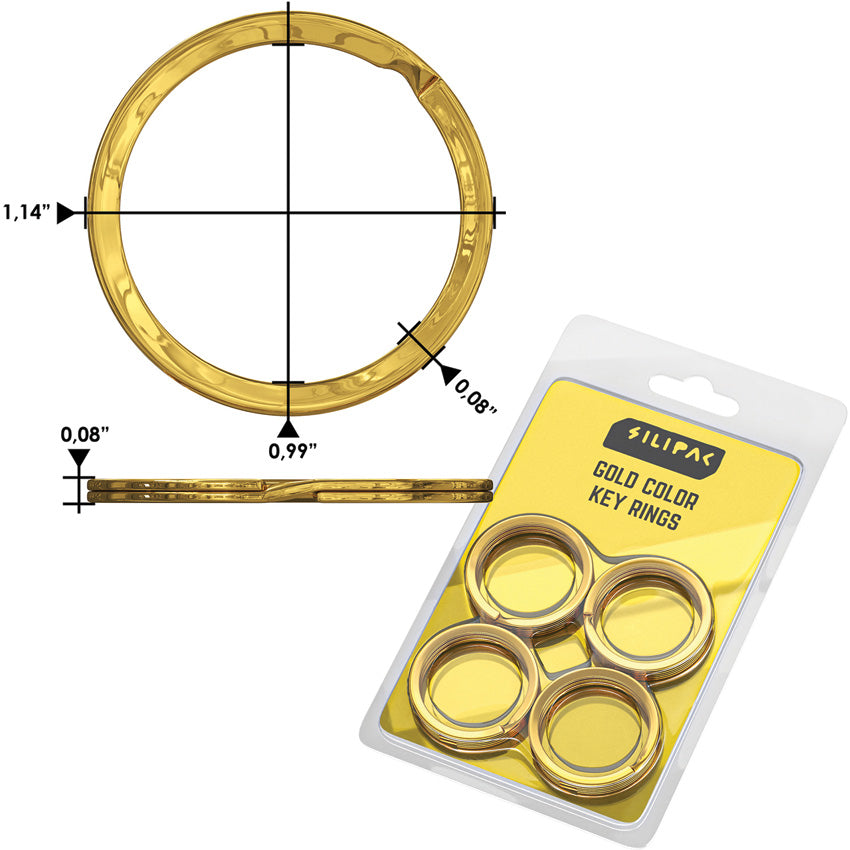 Split Key Rings Gold - SIL001GLD