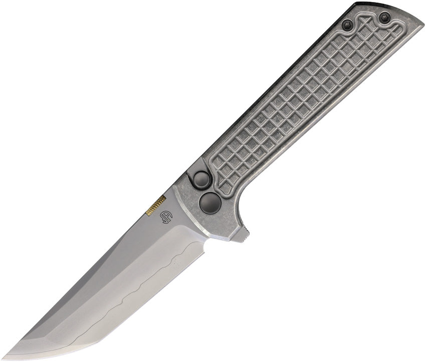 Chop 2 Button Lock Grid Silver - NMB2406ICGSL
