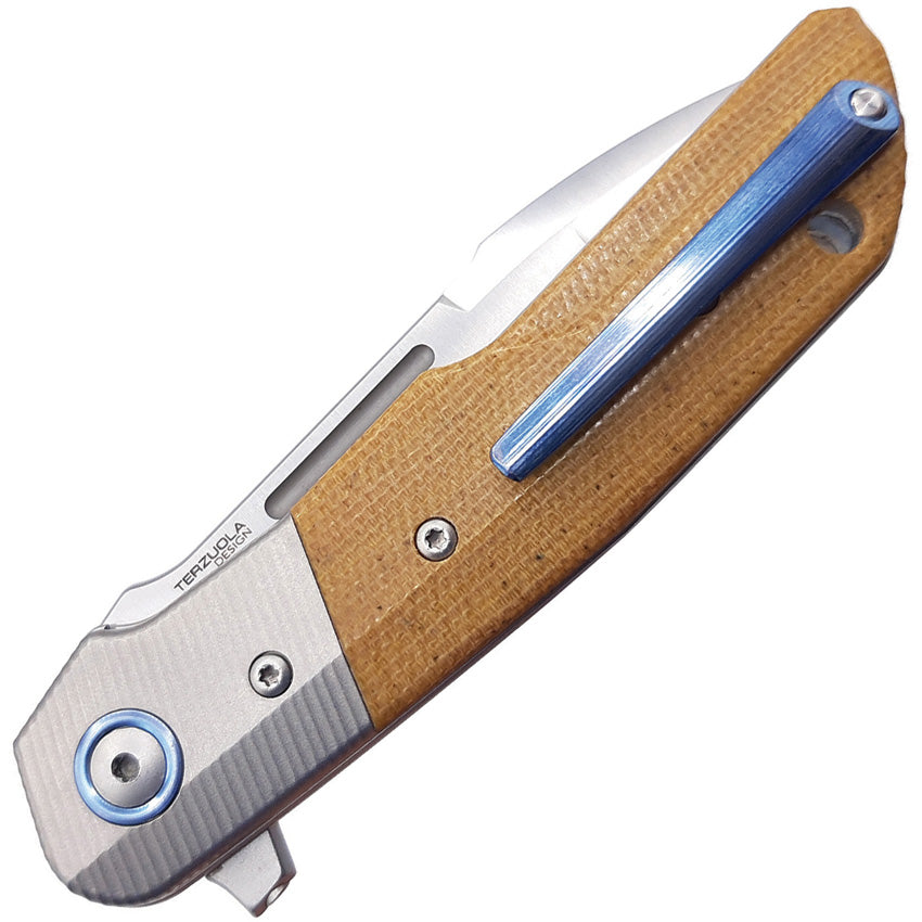 Clap Linerlock Natural Micarta - MKML0111