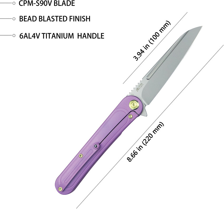 Dandy Framelock Purple Ti - KUB247G