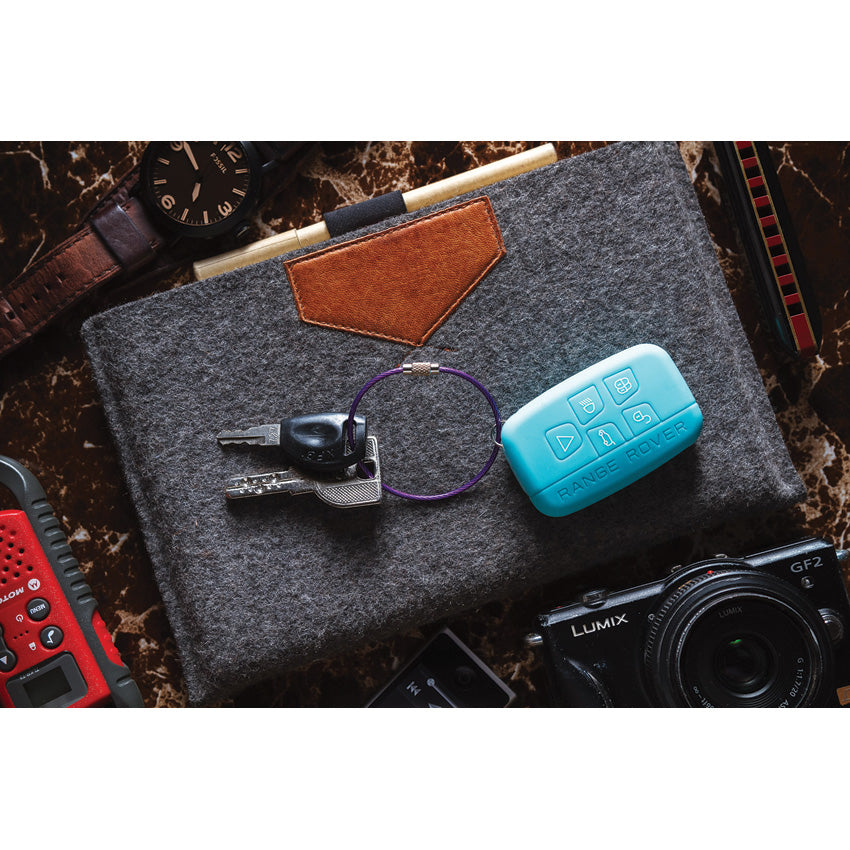 Twist Lock Cable Ring Purple - SIL004NPPL