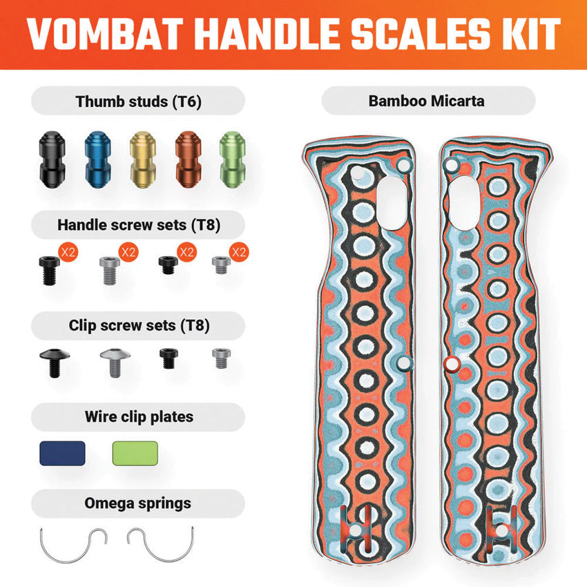 Vombat Handle Scales Coral - VOSW0108