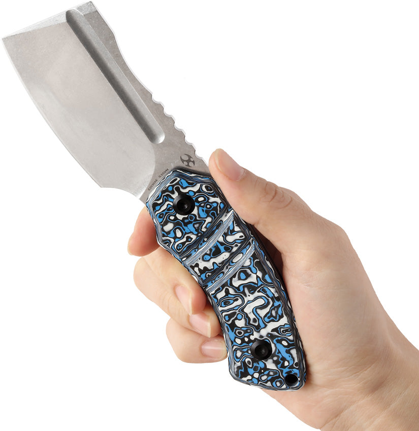 Korvid S Fixed Blade Bl/W CF - KG2030A6