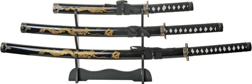 Gold Dragon Samurai Set Blk - CN927029BK