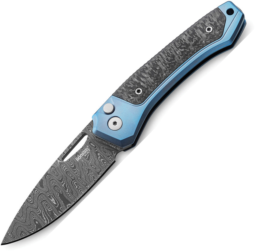 Twain Button Lock Damascus - LSTTWDBL