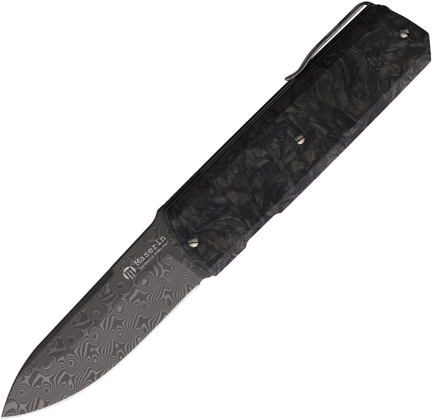 Silver Damascus Linerlock - MAS410DN