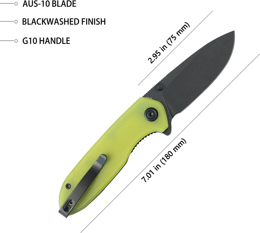 Belus EDC Linerlock Yellow - KUB342G