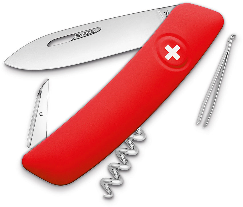 D01 Swiss Pocket Knife Red - SZA1000