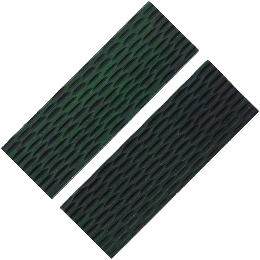 Knife Scales Green Jigged Bone - RR1936