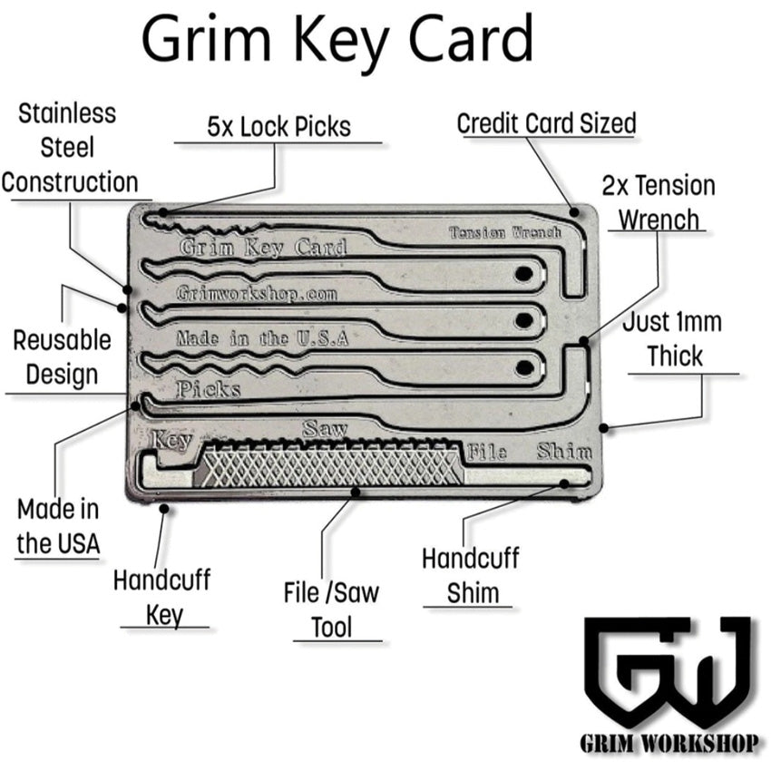 Lock Picking and Escape Card - GRICARD003