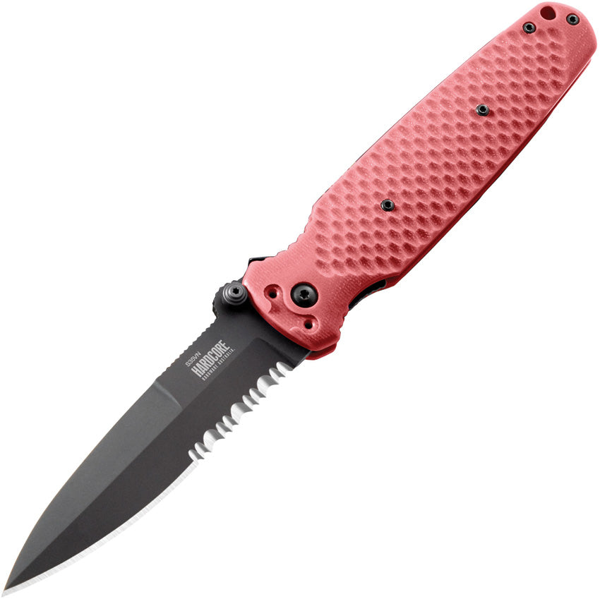 HHA Covert 01 Linerlock BlkRd - HBBCOVERT01BKRD