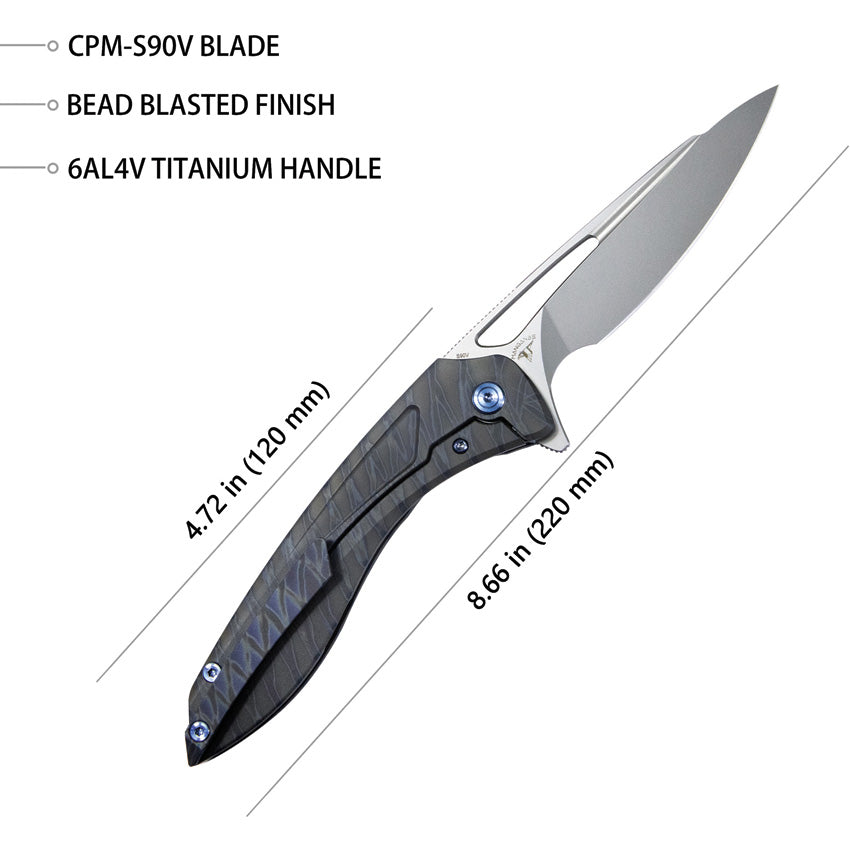 Veloce Framelock Flame Ti - KUB171I