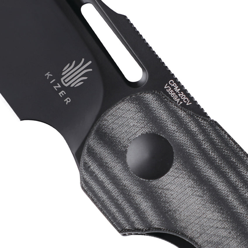 October Linerlock Blk Micarta - KIV3569A1