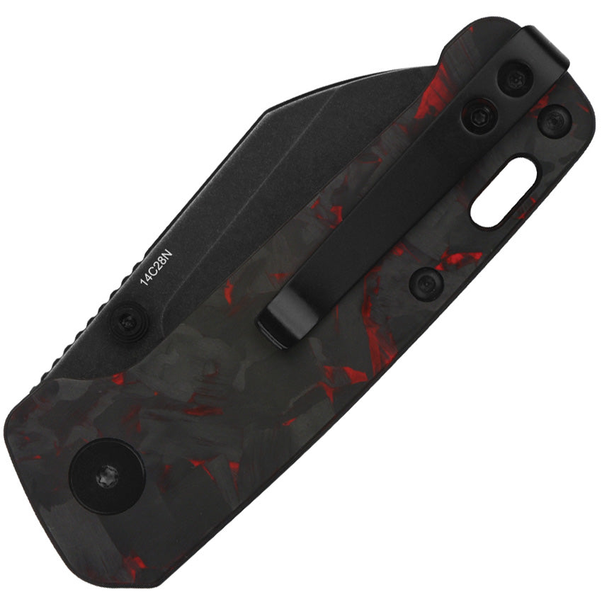 Mini Penguin Linerlock Red CF - QS130XSE2