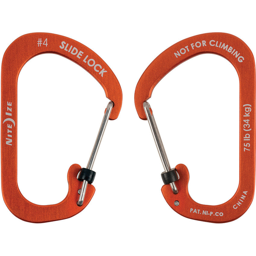 Carabiner SlideLock No4 Orange - N04045