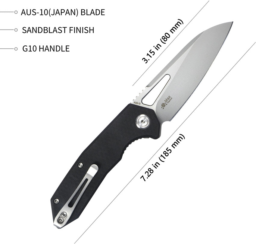 Vagrant Linerlock Black G10 - KUB291A