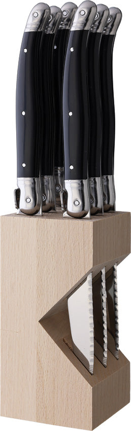 Laguiole Steak Knife Set Black - VER706NBBP