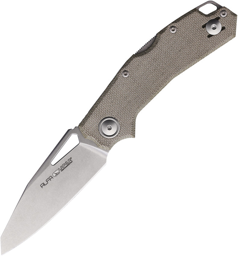 Alfa Lockback Green Micarta - V6022CG