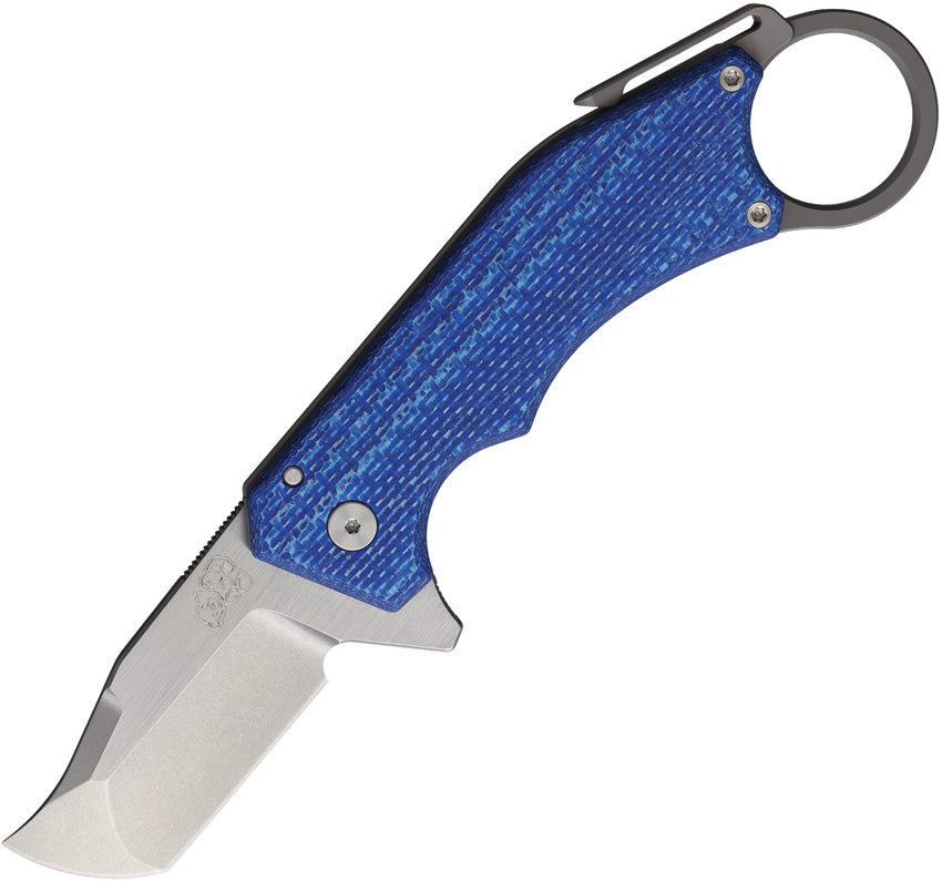 Ringed Rhino Framelock Blue CF - MCF009