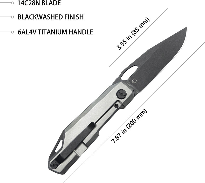 Verijero Framelock Ti Black - KUB340B