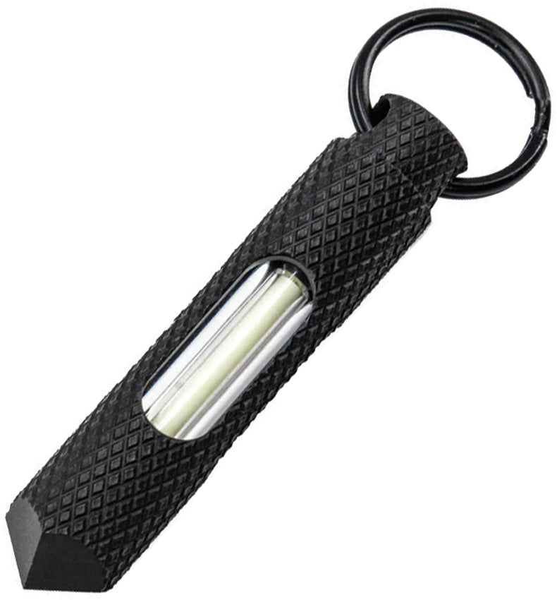 Knurled Steel Glow Fob Grn - GLRFB002MBXG