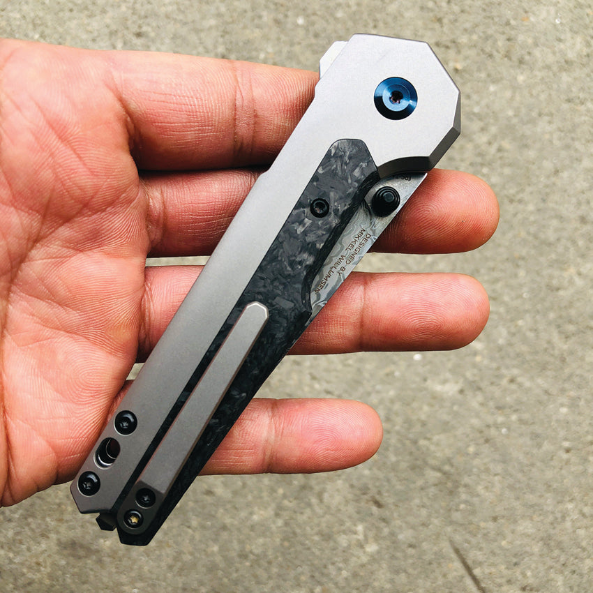 EDC Tac Button Lock Damascus - K2009A3