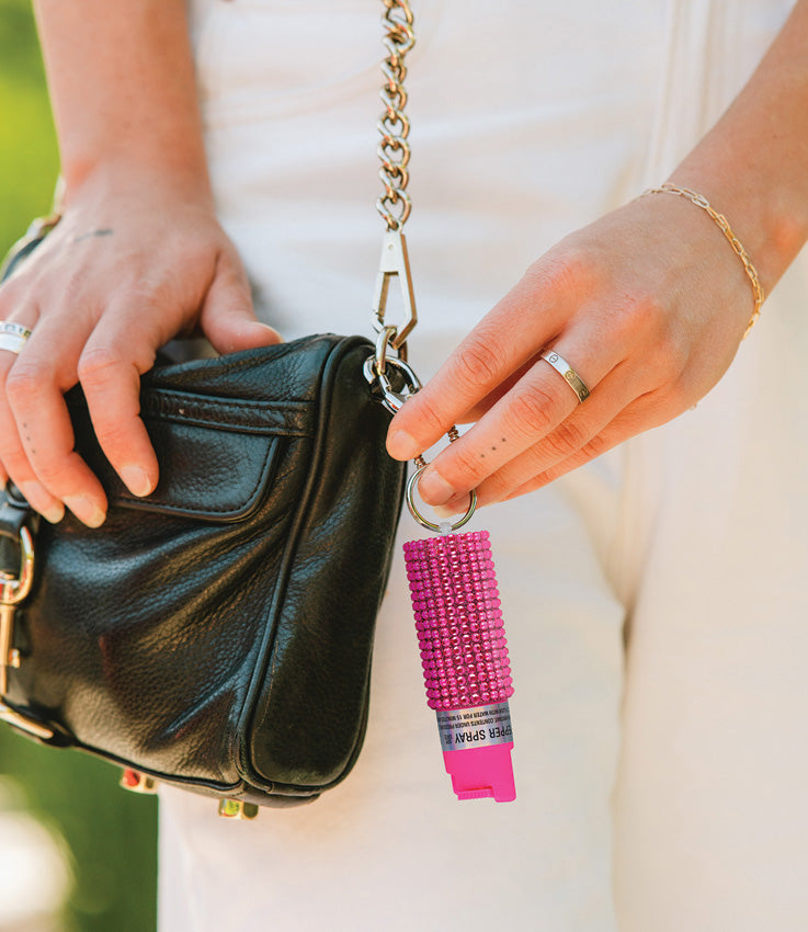 Jewel Design Pepper Spray Pnk - SA10796