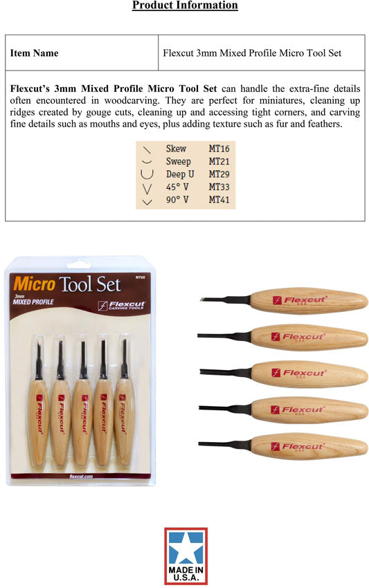 Mixed Profile Micro Tool Set - FLEXMT930