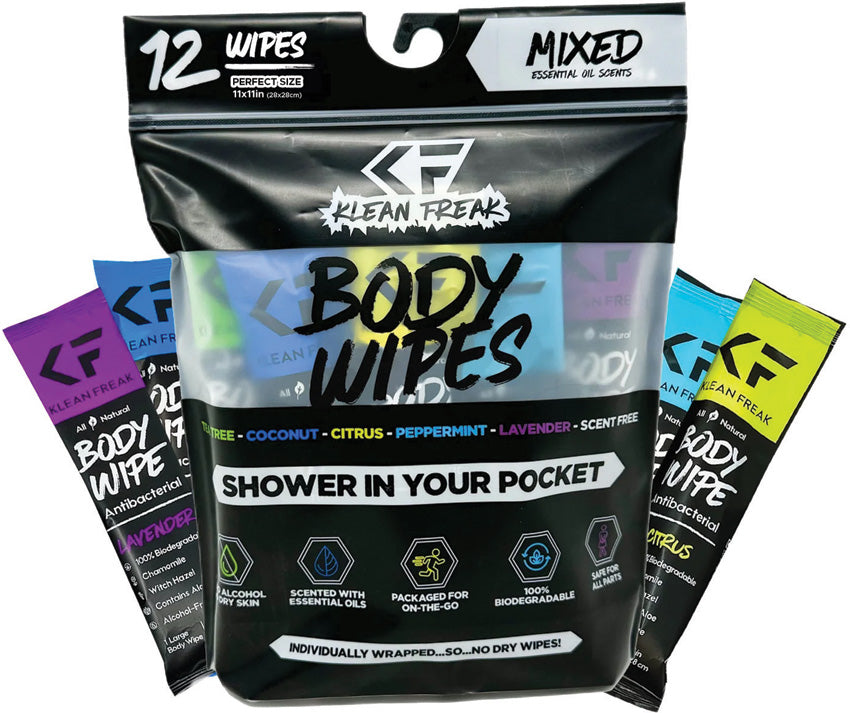Klean Freak Body Wipes 12-Pack - KFDZMX12