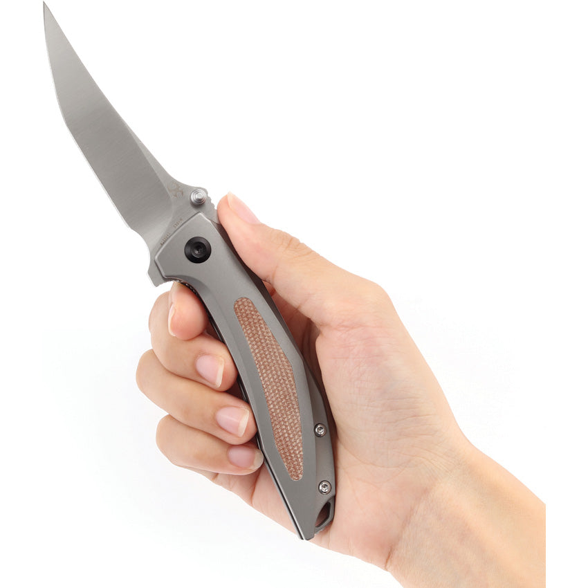 Baku Linerlock Brown Micarta - K1056A2