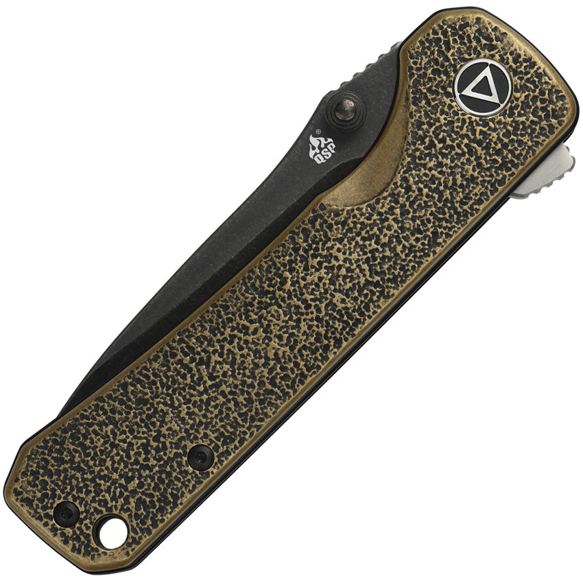 Hawk Linerlock Brass Black - QS131L