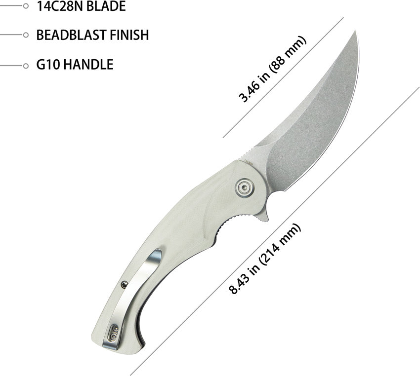 Scimitar Linerlock White - KUB173I