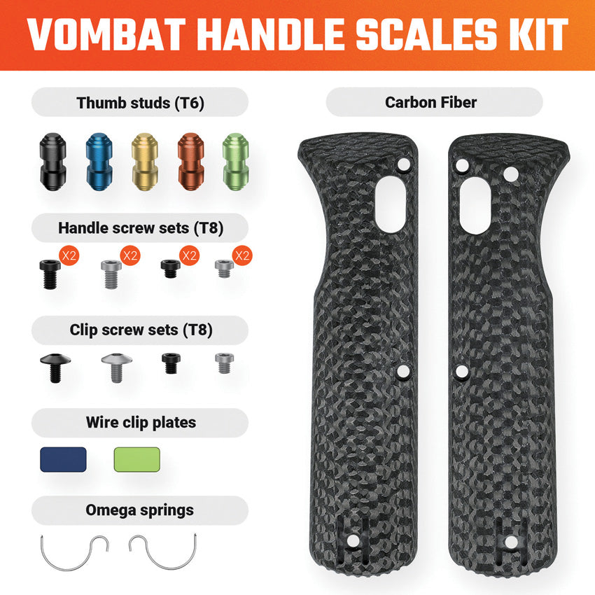 Vombat Handle Scales CF - VOSW0107