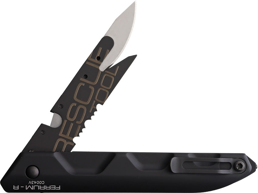 Ferrum Rescue Linerlock Black - EX0365BLKBLK