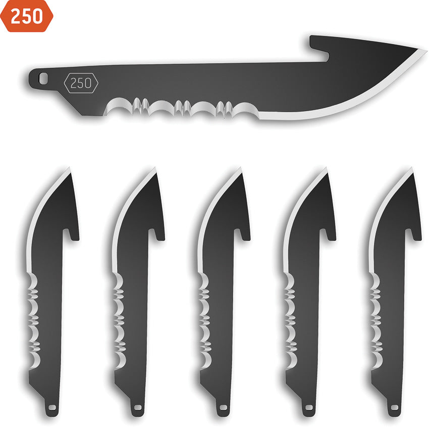 Drop Point Blade Pack 6 Blk - OERRS25K6C