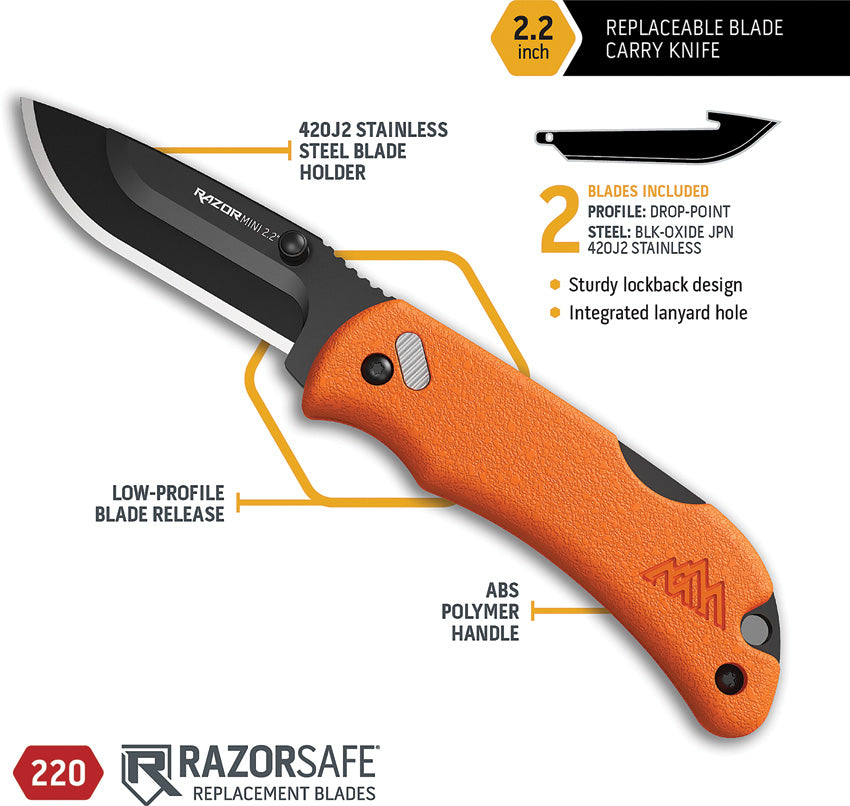 Razor Mini Lockback Orange - OERMB222C