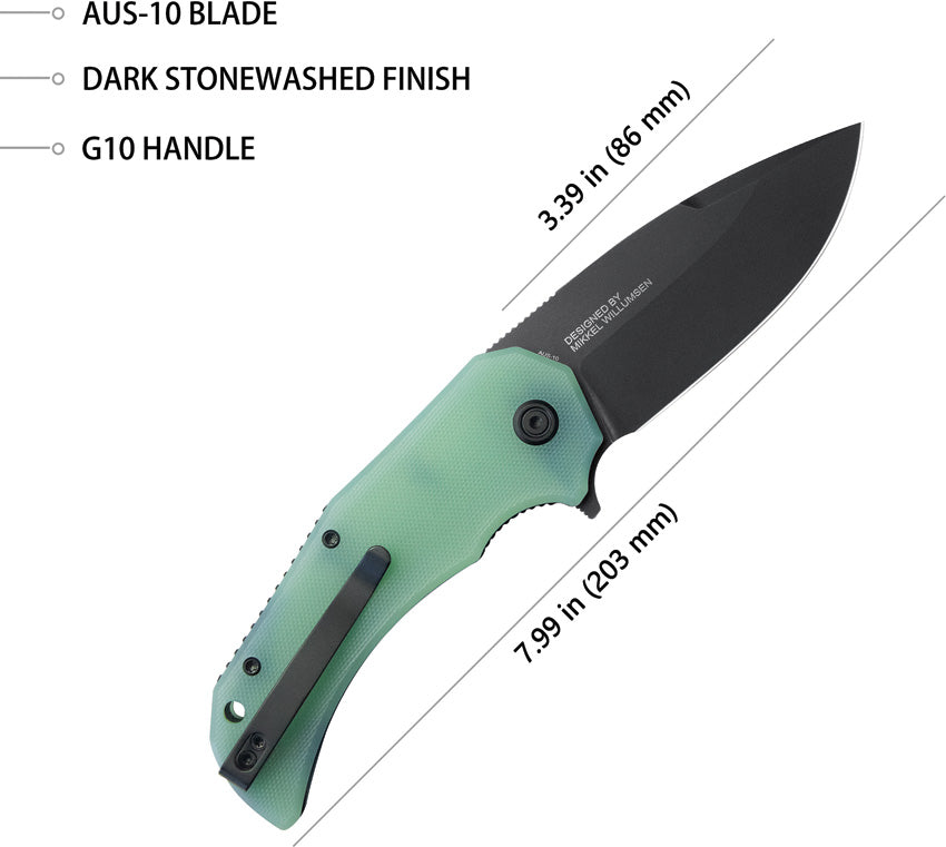 Bravo 1 Linerlock Jade Black - KUB319C
