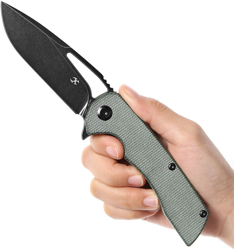 Kryo Framelock Green Micarta - KT1001M2