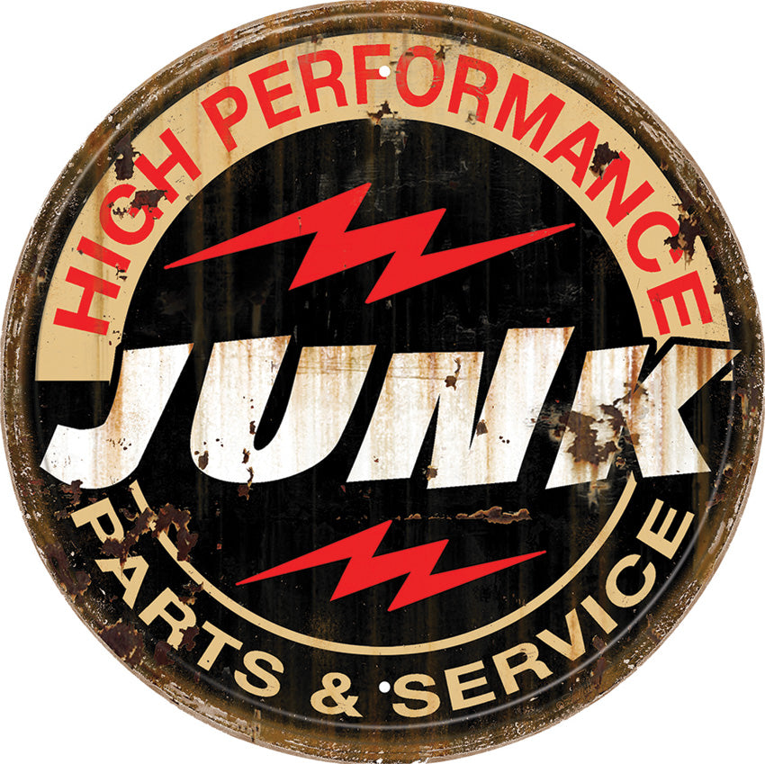 Junk P&S Round Tin Sign - TSN2463