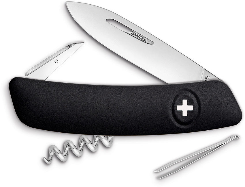 D01 Swiss Pocket Knife Black - SZA1010