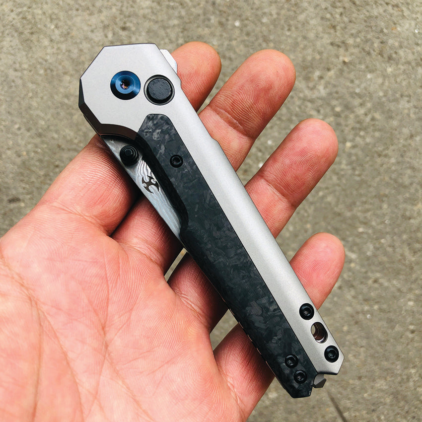 EDC Tac Button Lock Damascus - K2009A3