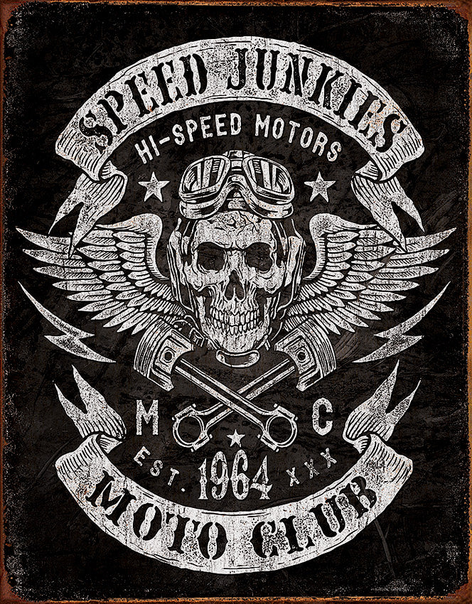 Speed Junkies Moto Club Sign - TSN2053