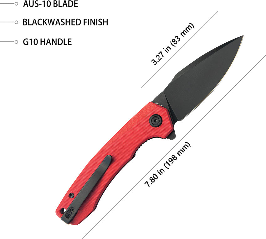 Calyce Linerlock Black Red - KUB901I
