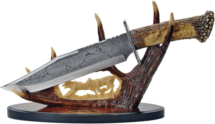 Bowie Knife w Display Wolf - CN211165WF