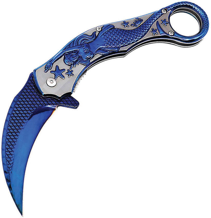 Mermaid Karambit Linerlock Blu - EE10A120BL