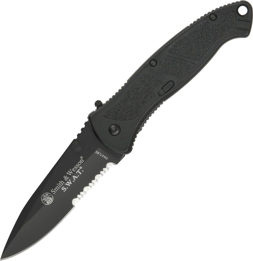 Large Black SWAT Linerlock A/O - SWATLBS