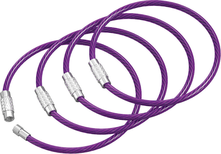 Twist Lock Cable Ring Purple - SIL004NPPL