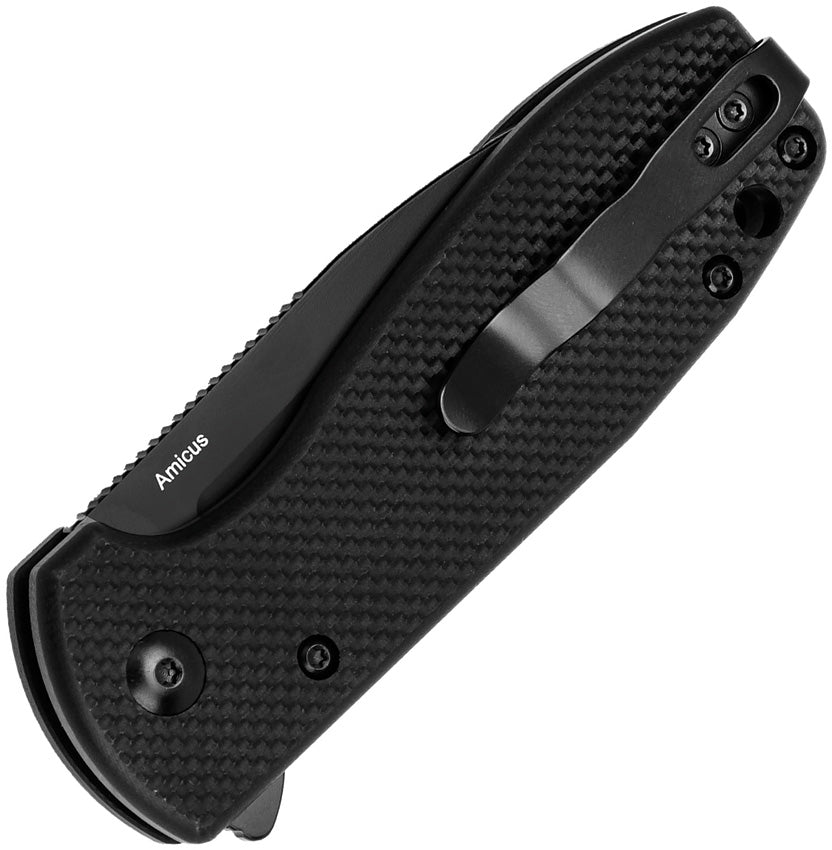 Amicus Button Lock Black G10 - KIL3002A1